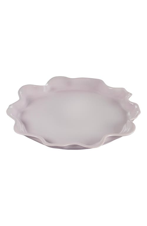Le Creuset Iris Stoneware Ruffle Platter In Shallot