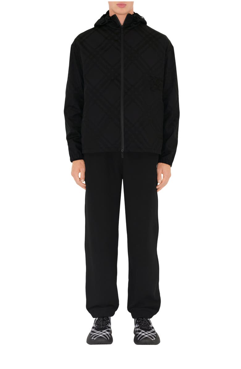 Burberry Check Nylon Hooded Jacket, Main, color, 