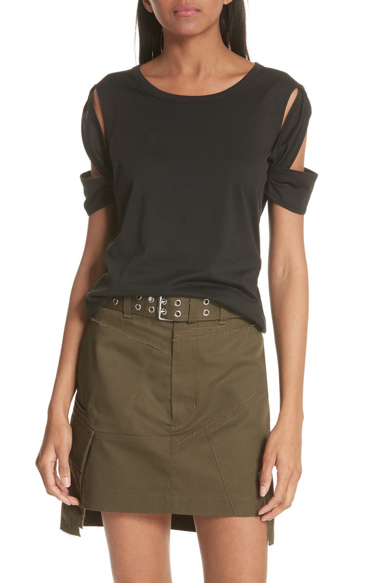 Helmut Lang Bondage Sleeve Tee, Main, color,