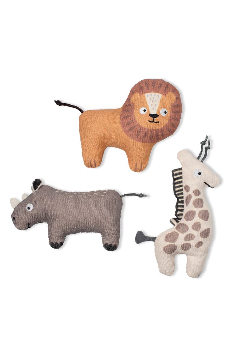 Fringe Studio Feeling Wild 3-Pack Pet Toys, Main, color, Grey