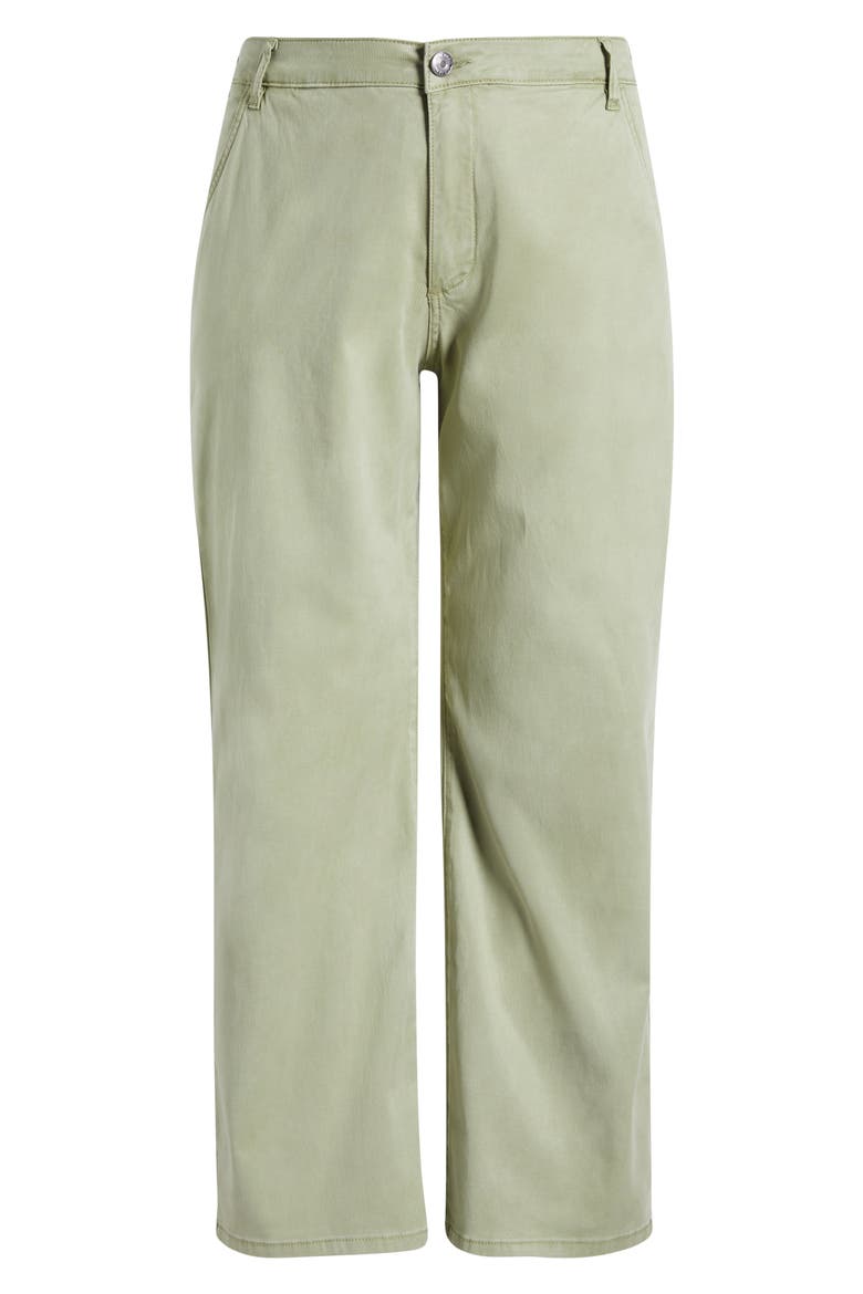 Meg High Waist Wide Leg Twill Pants, Alternate, color, PISTACHIO