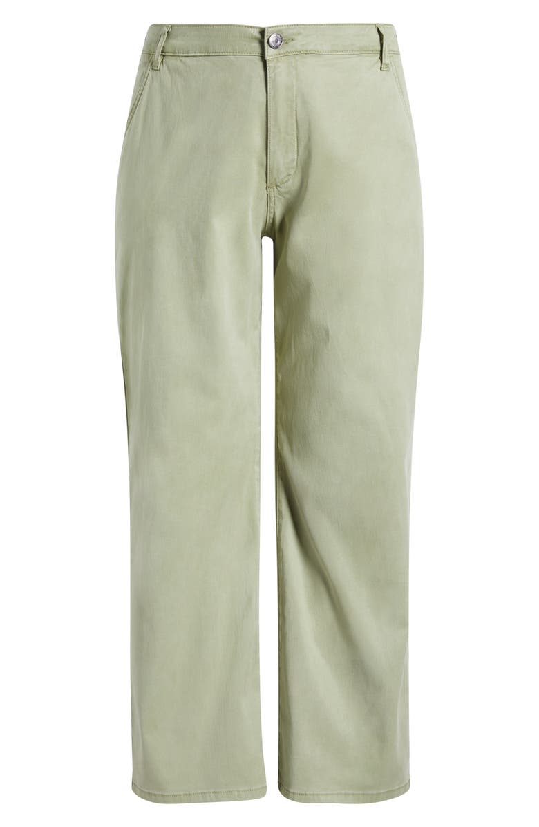 KUT from the Kloth Meg High Waist Wide Leg Twill Pants, Alternate, color, Pistachio