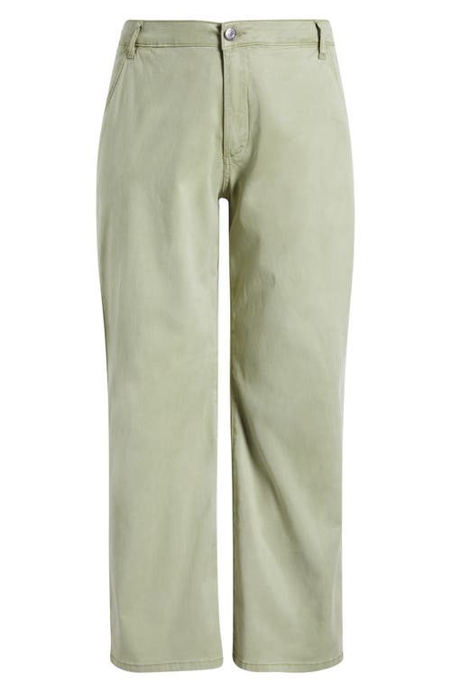 Kut From The Kloth Meg High Waist Wide Leg Twill Pants In Green