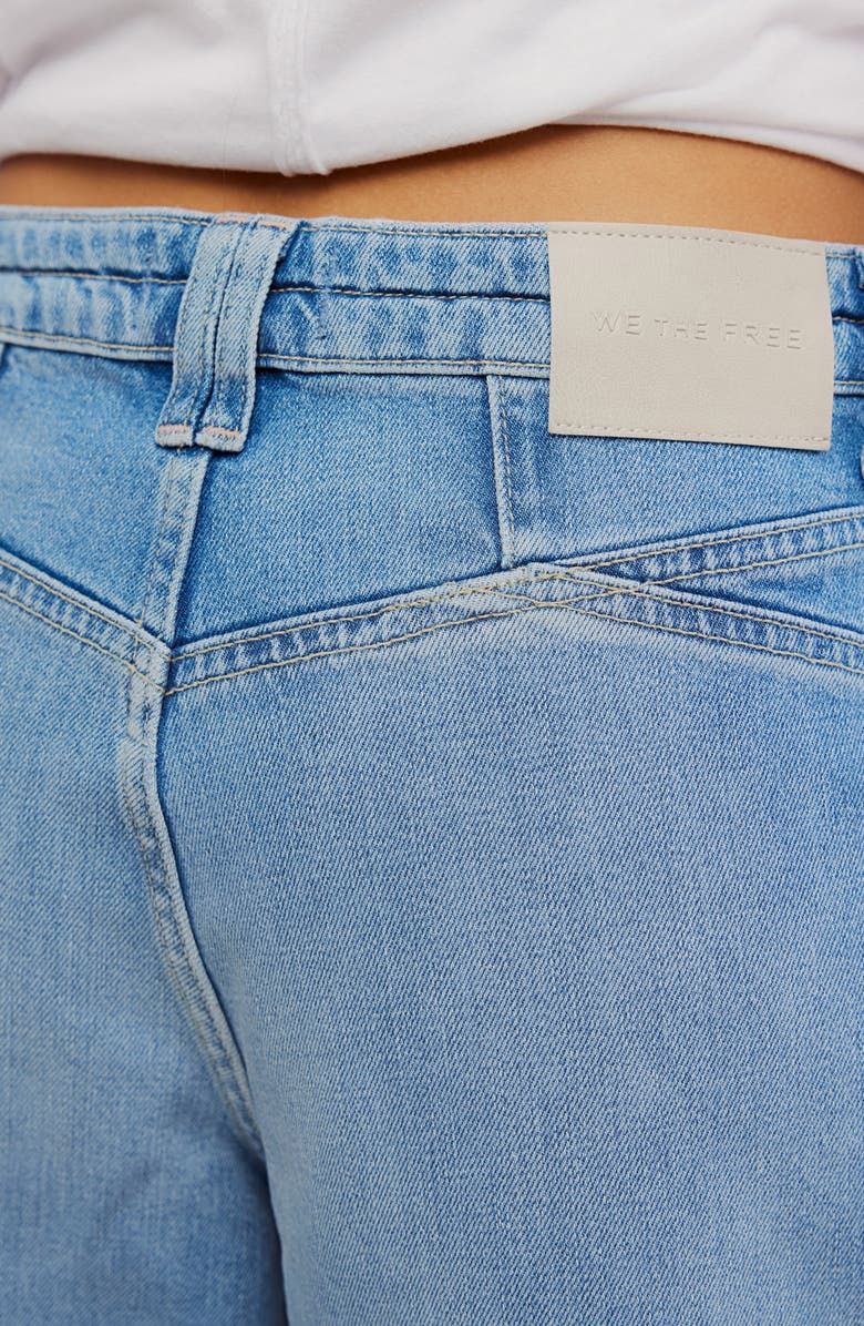 Free People Kellee High Waist Wide Leg Palazzo Jeans, Alternate, color, Plaza Blue