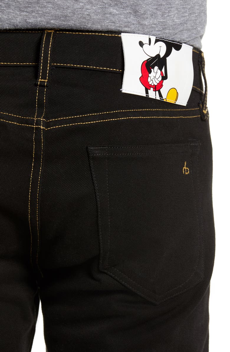 rag & bone Mickey Mouse Unisex Slim Fit Jeans, Alternate, color, 