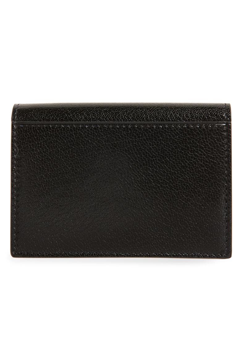Leather Card Holder, Alternate, color, BLACK