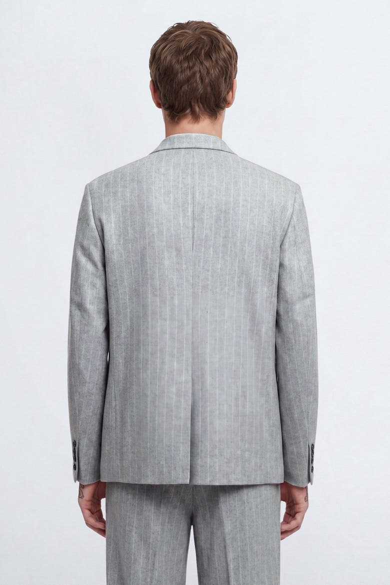 Tyson Pinstripe Suit Jacket, Alternate, color, Grey