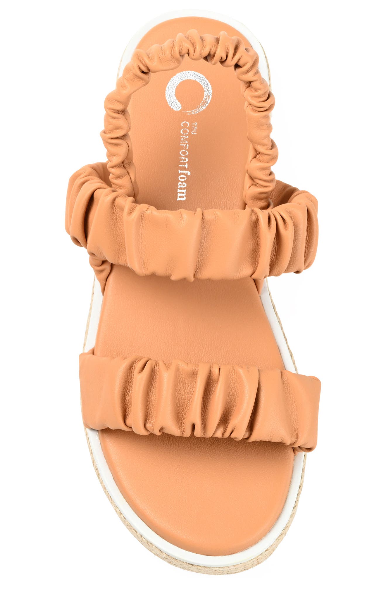 Journee Collection Knowles Platform Sandal, Alternate, color, Mocha