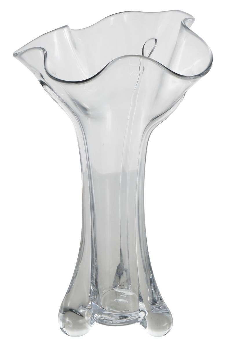 VIVIAN LUNE HOME Clear Glass Vase, Main, color, Clear