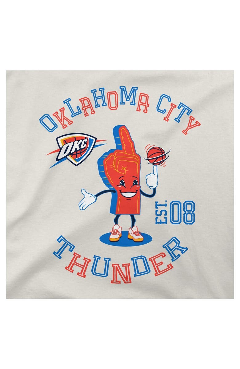 Stadium Essentials Men's Stadium Essentials  Cream Oklahoma City Thunder Number One Oversized T-Shirt, Alternate, color, Cream