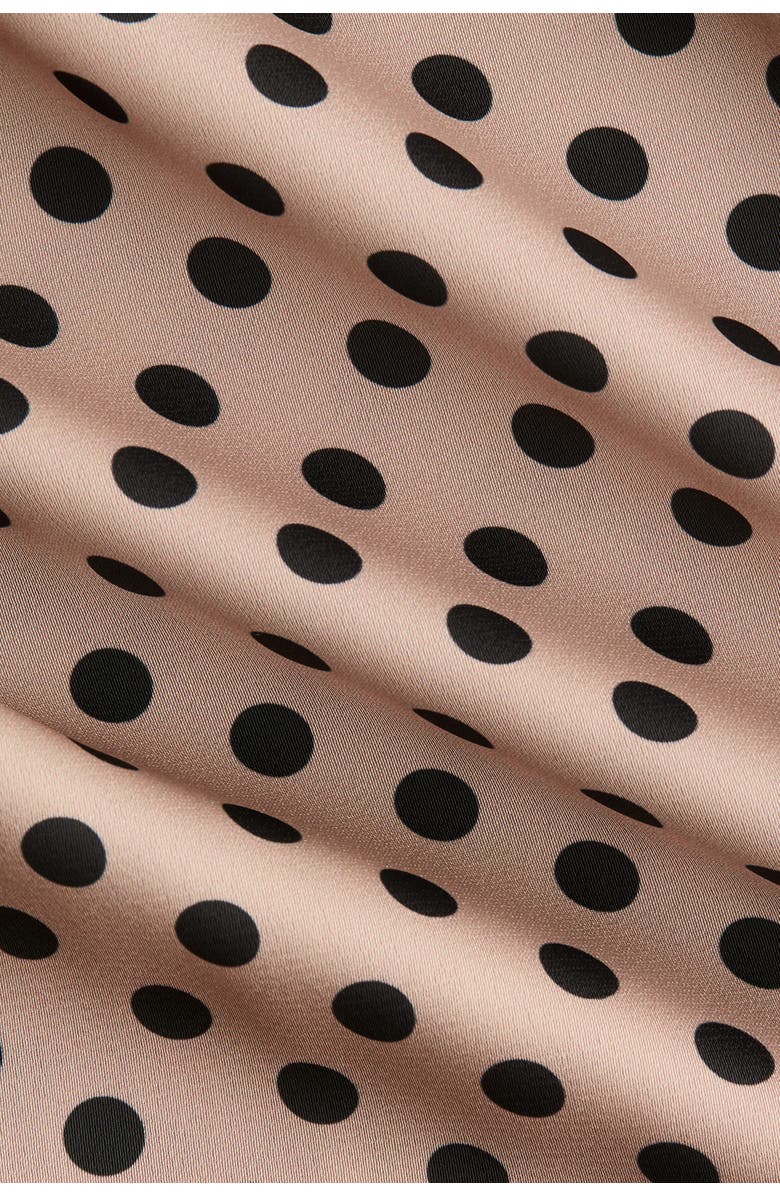 H&M Lace-trimmed Slip Dress, Alternate, color, Beige/Polka Dot