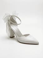 Forever & Always Shoes Elvienne Pointed Toe Block Heel Bridal Sandal