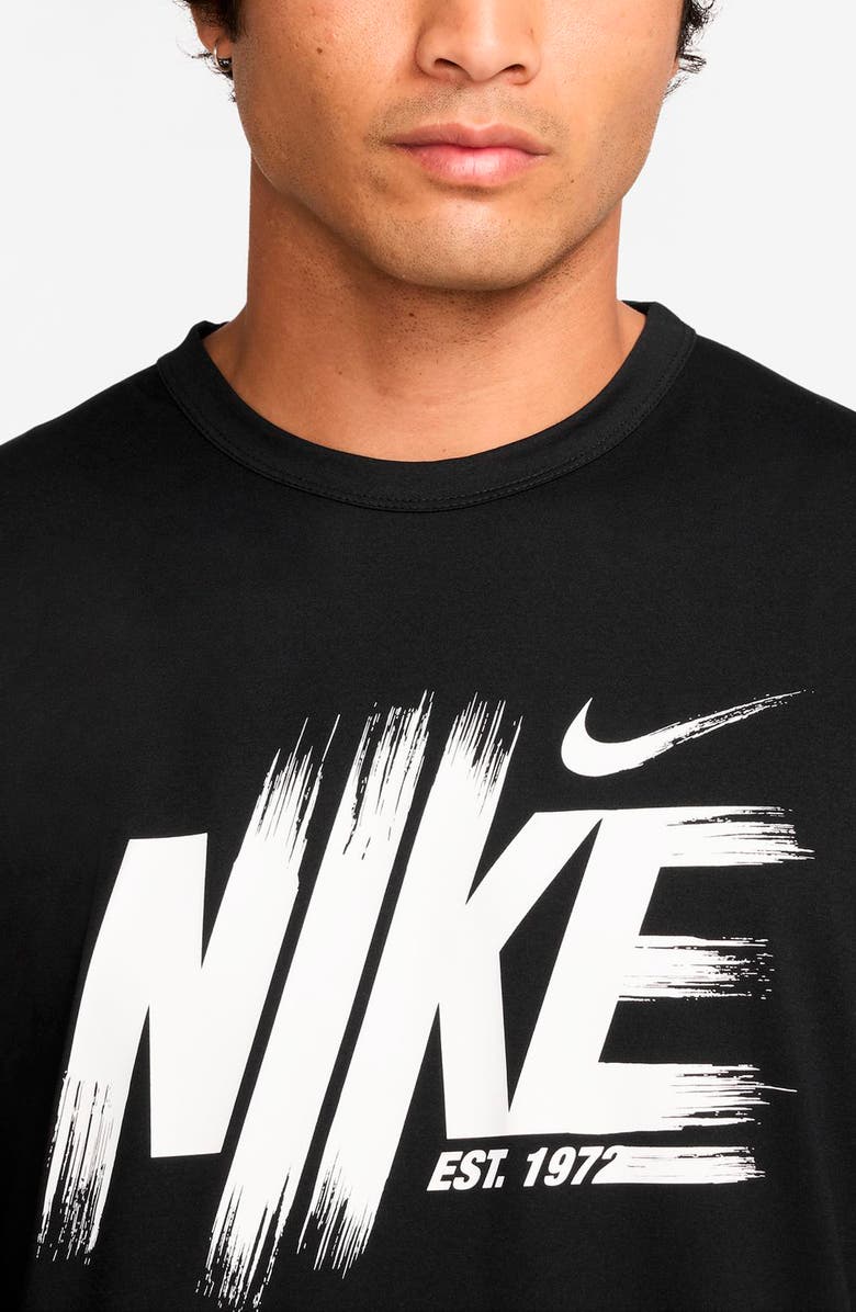 Nike Dri-FIT UV Hyverse Graphic T-Shirt, Alternate, color, Black/ White