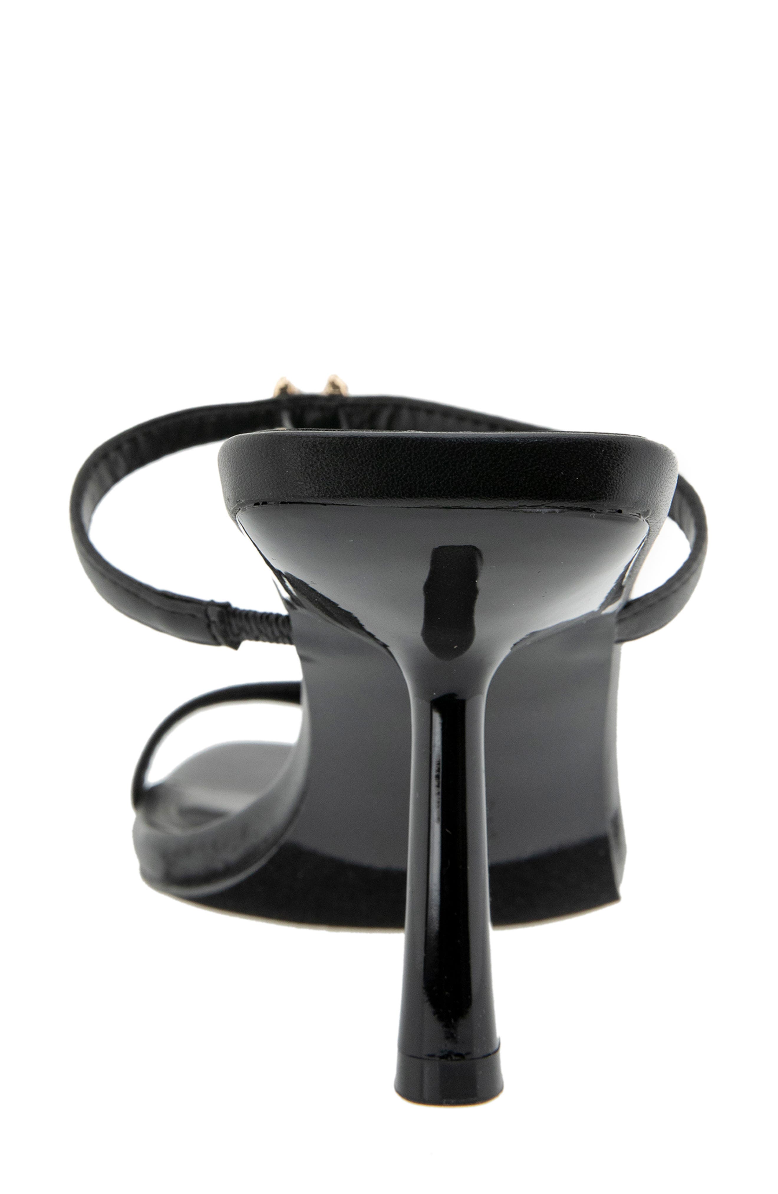 BCBGeneration Ratina Chain Trim Sandal, Alternate, color, Black