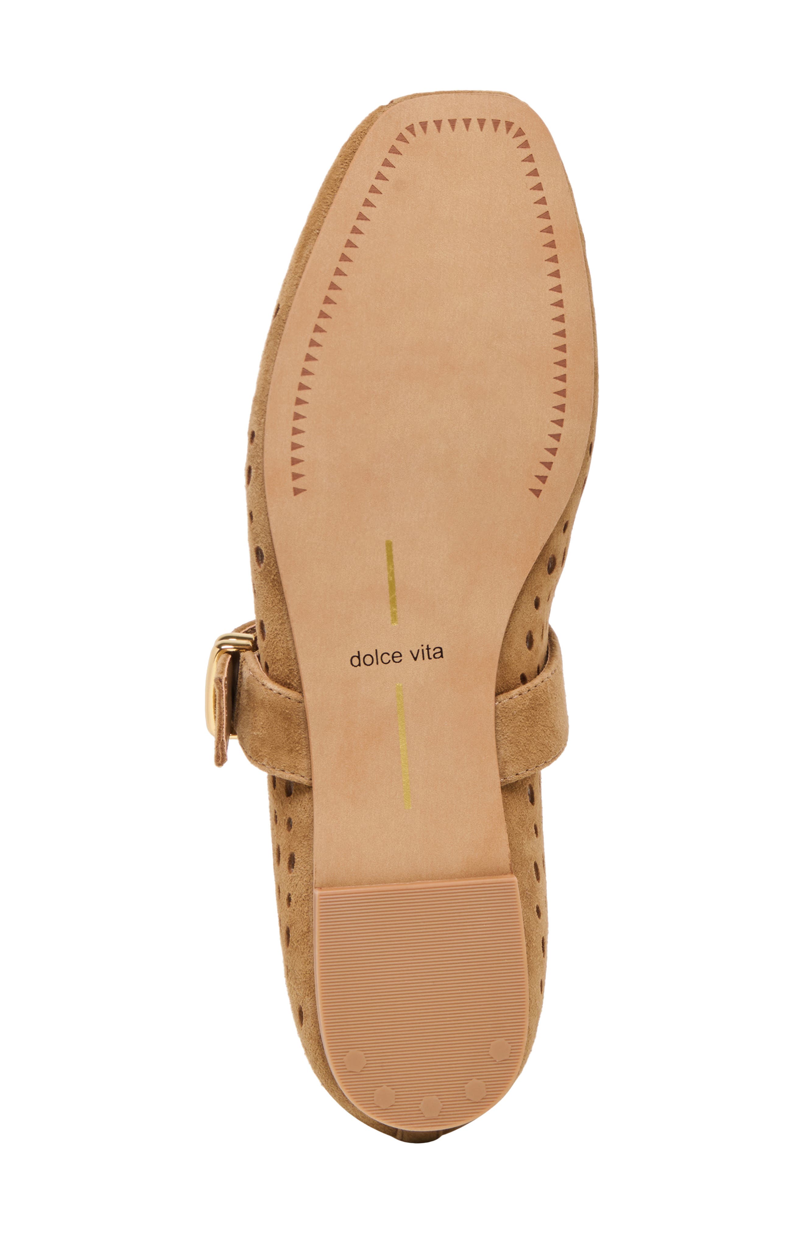Dolce Vita Mikel Mary Jane Flat, Alternate, color, Light Brown Perforrated Suede