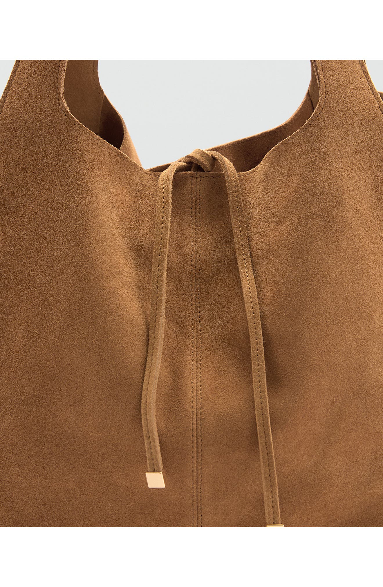 MANGO Suede Shopper, Alternate, color, Leather