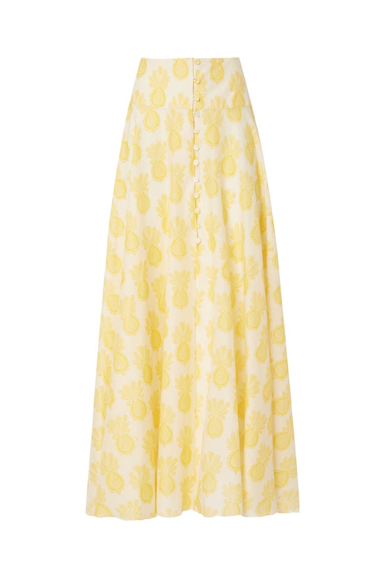 Ariel Skirt Pineapple Sunflower White, Alternate, color, Pineapple Sunflower White