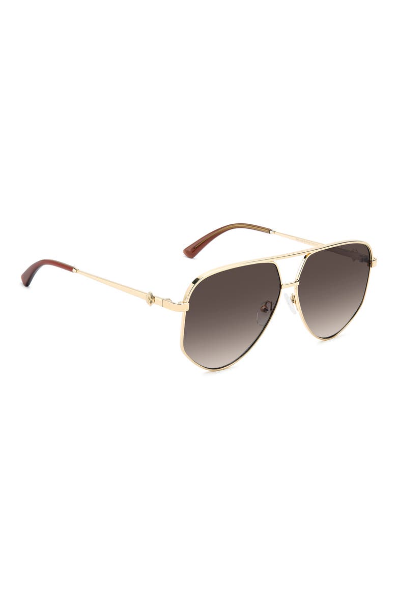 64mm Square Sunglasses, Alternate, color, YELLOW GOLD/ BROWN SF