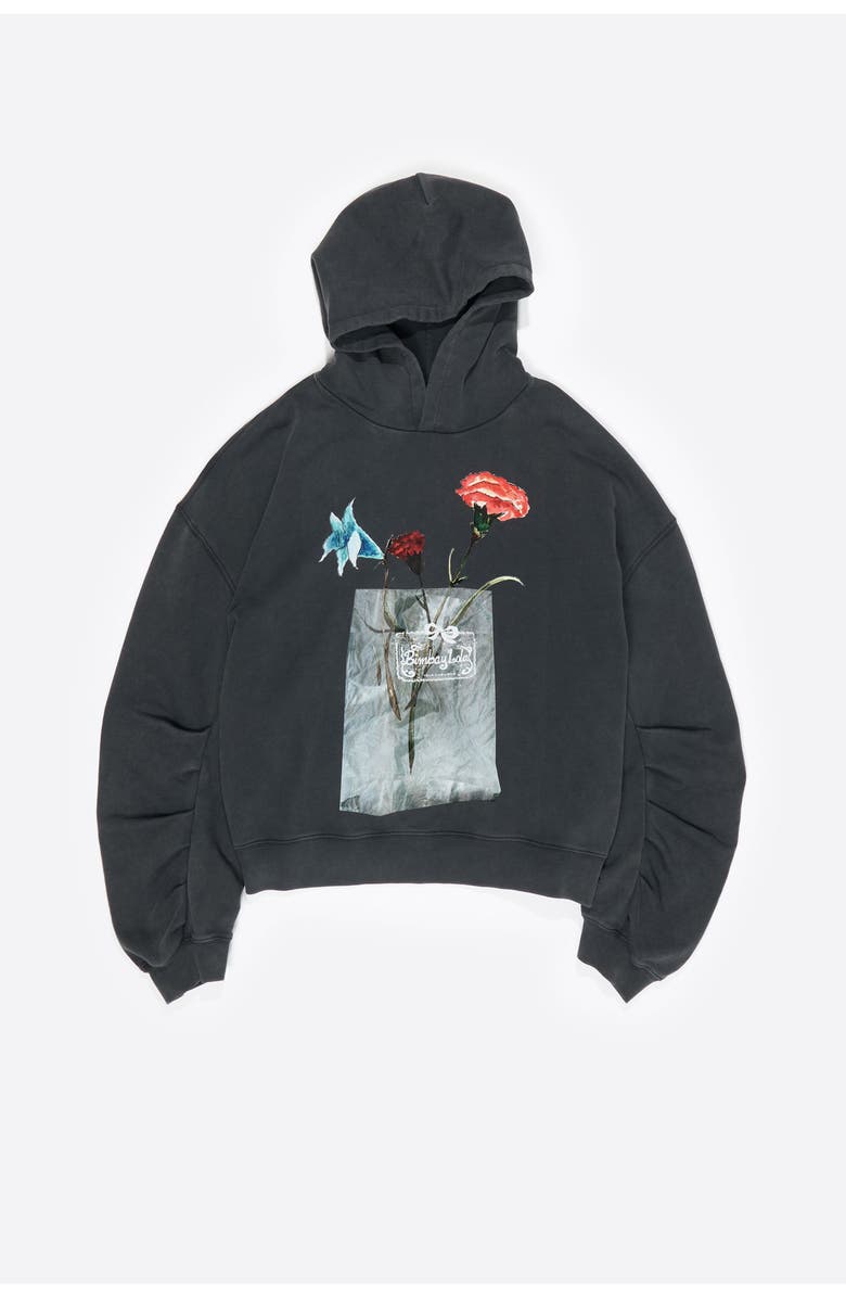 Bimba y Lola Logo Hoodie, Main, color, Washed Black