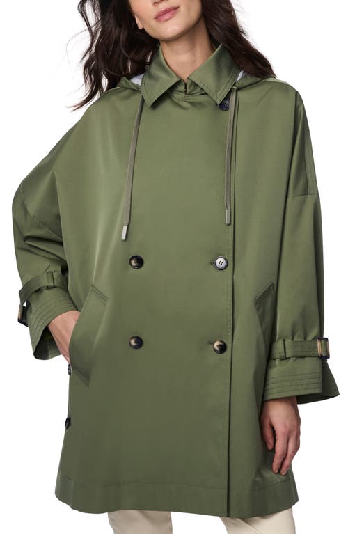 Bernardo Oversize Hooded Trench Coat In Olivine