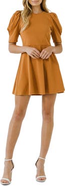 English Factory Puff Sleeve Minidress