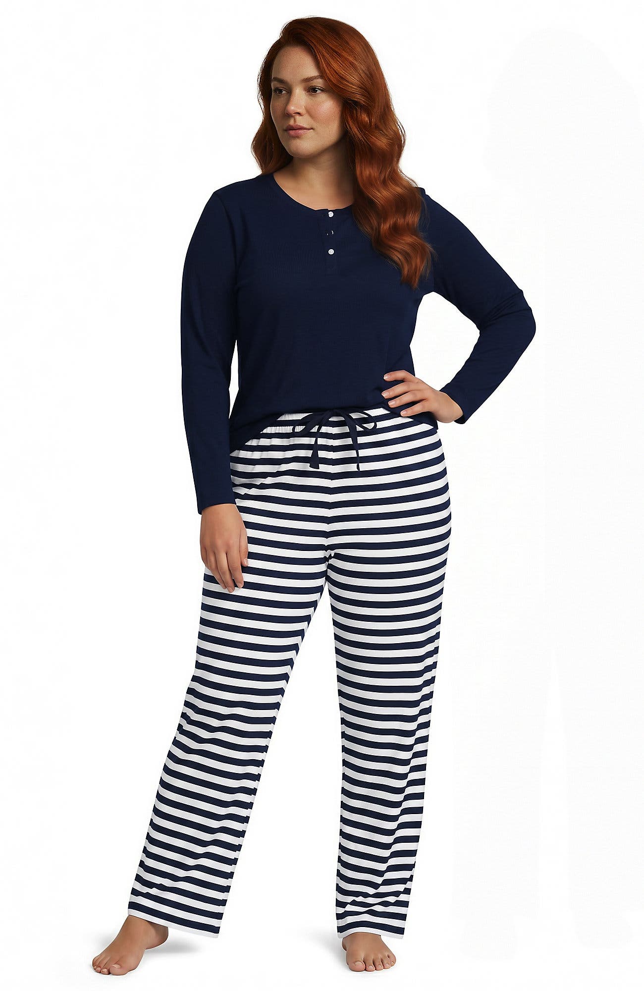 Deep Sea Navy Even Stripe