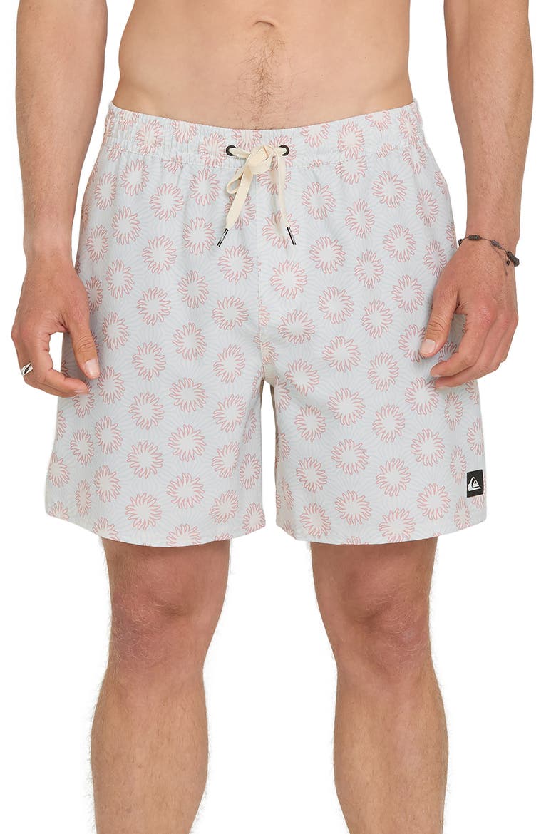 Ocean Mayhem Volley Swim Trunks, Main, color, BONE WHITE