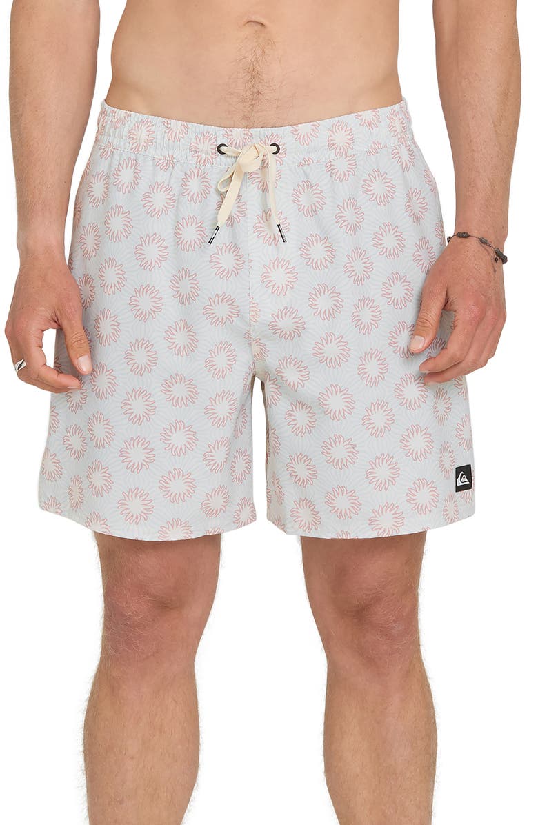 Quiksilver Ocean Mayhem Volley Swim Trunks, Main, color, Bone White