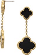 RIVKA FRIEDMAN Double Flower Drop Earrings