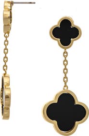RIVKA FRIEDMAN Double Flower Drop Earrings