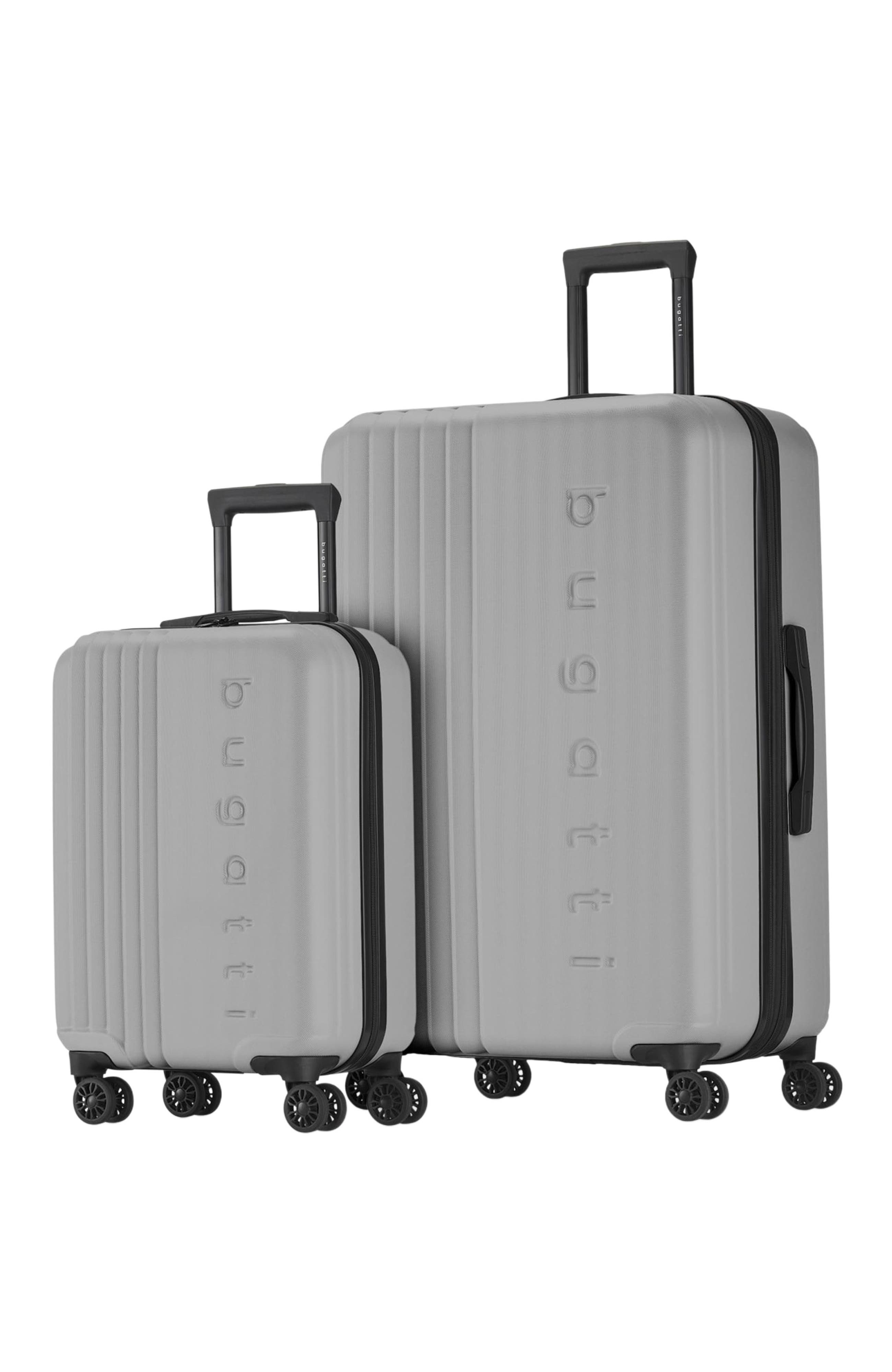 bugatti The Classic 2 Piece Hardside Luggage Set with Expansion in Light Grey 