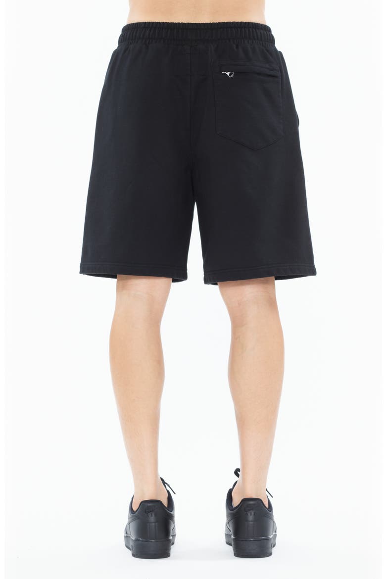 Fleece Cargo Shorts, Alternate, color, BLACK