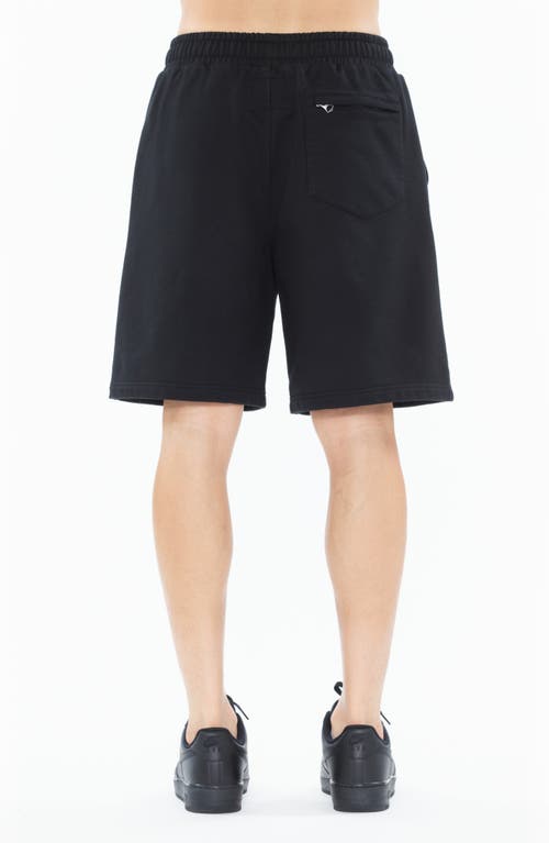 Cult Of Individuality Fleece Cargo Shorts In Black