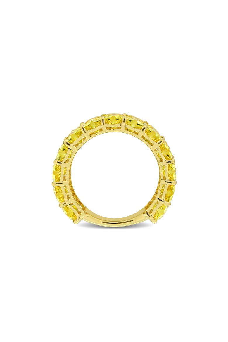 Lab Created Yellow Sapphire Heart Eternity Ring, Alternate, color, YELLOW