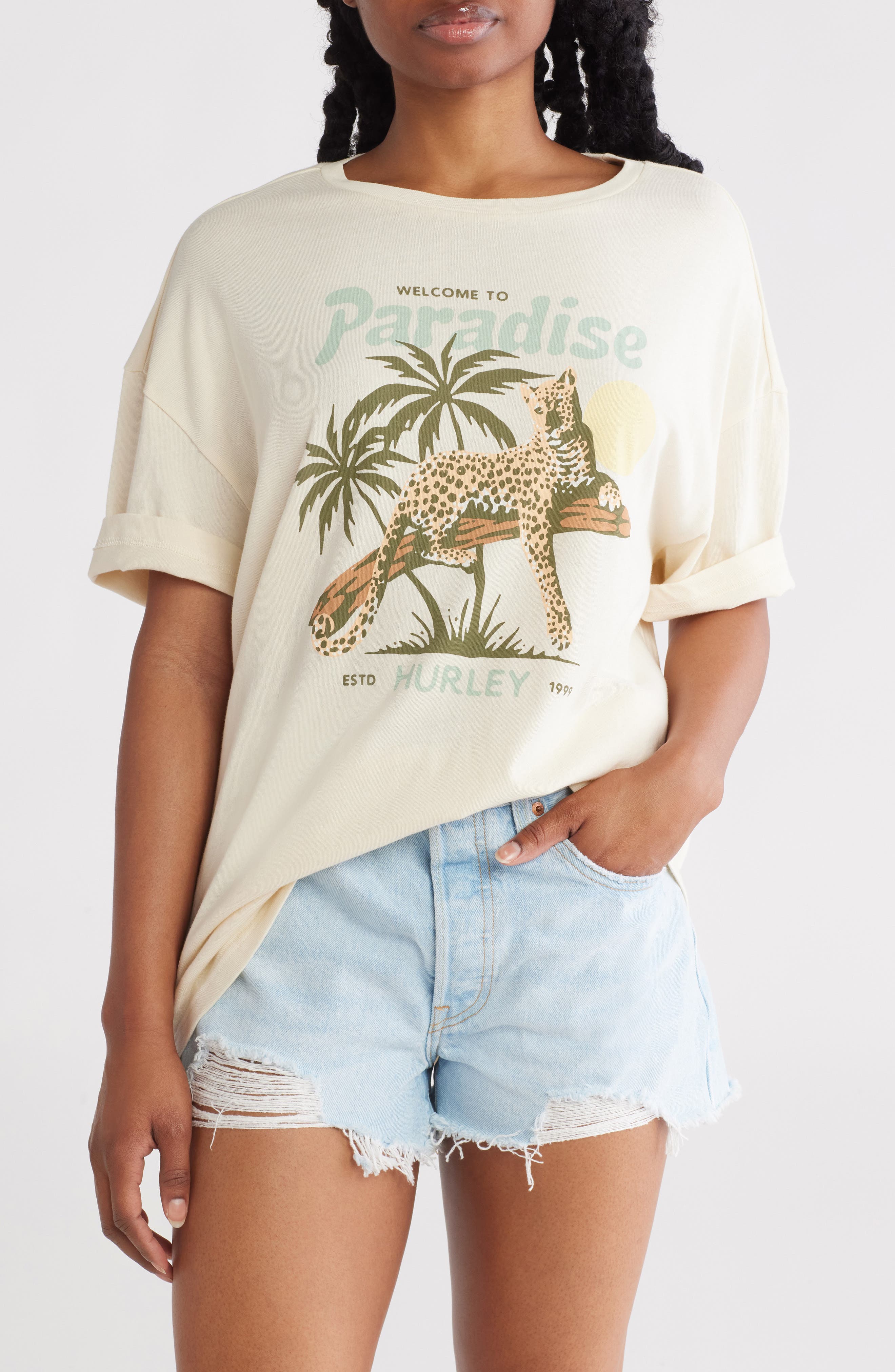Hurley Welcome To Paradise Boyfriend Tee