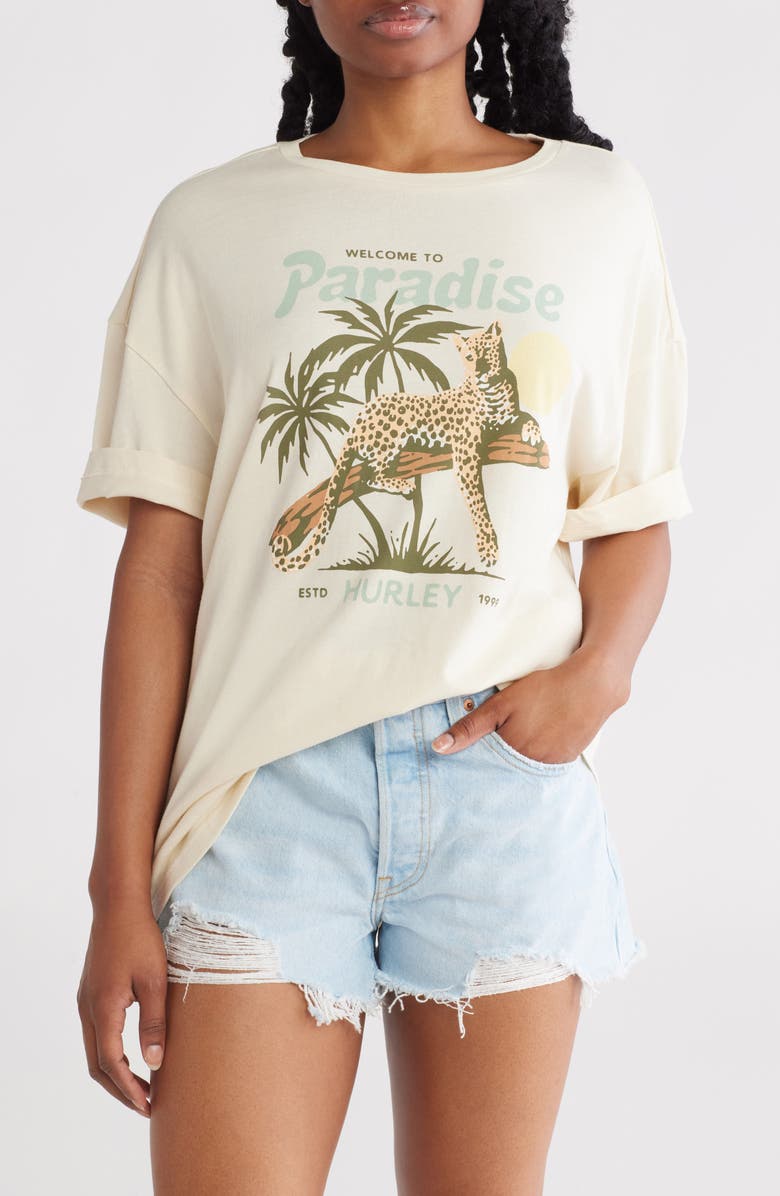 Hurley Welcome To Paradise Boyfriend Tee, Main, color,