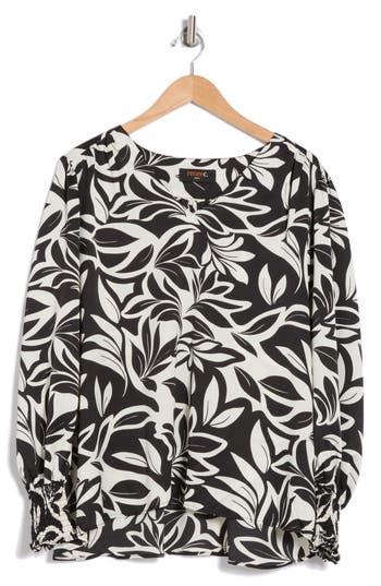 RENEE C RENEE C BALLOON SLEEVE POPOVER TOP 