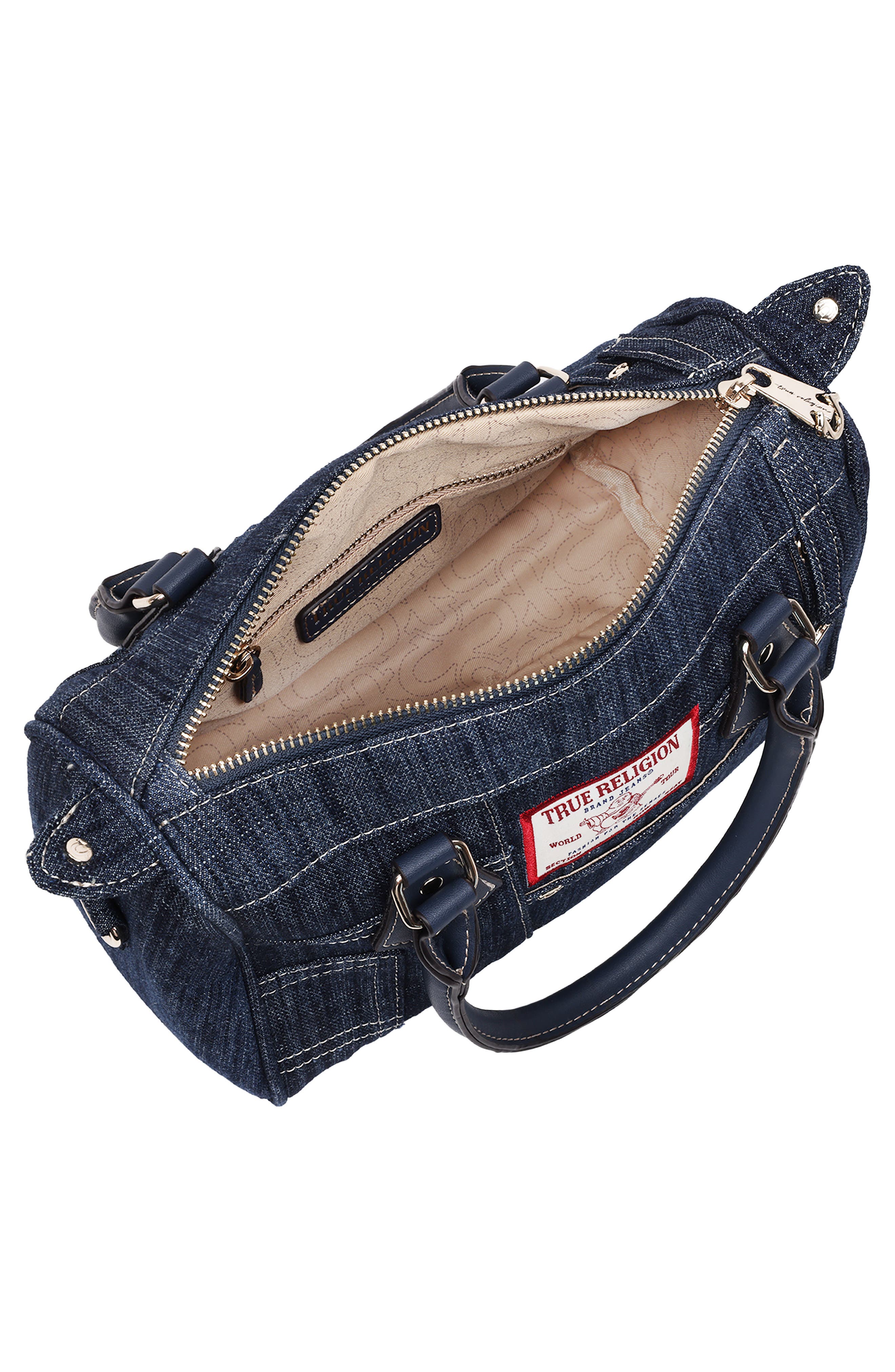 Heritage Denim Satchel Bag, Alternate, color, DARK DENIM
