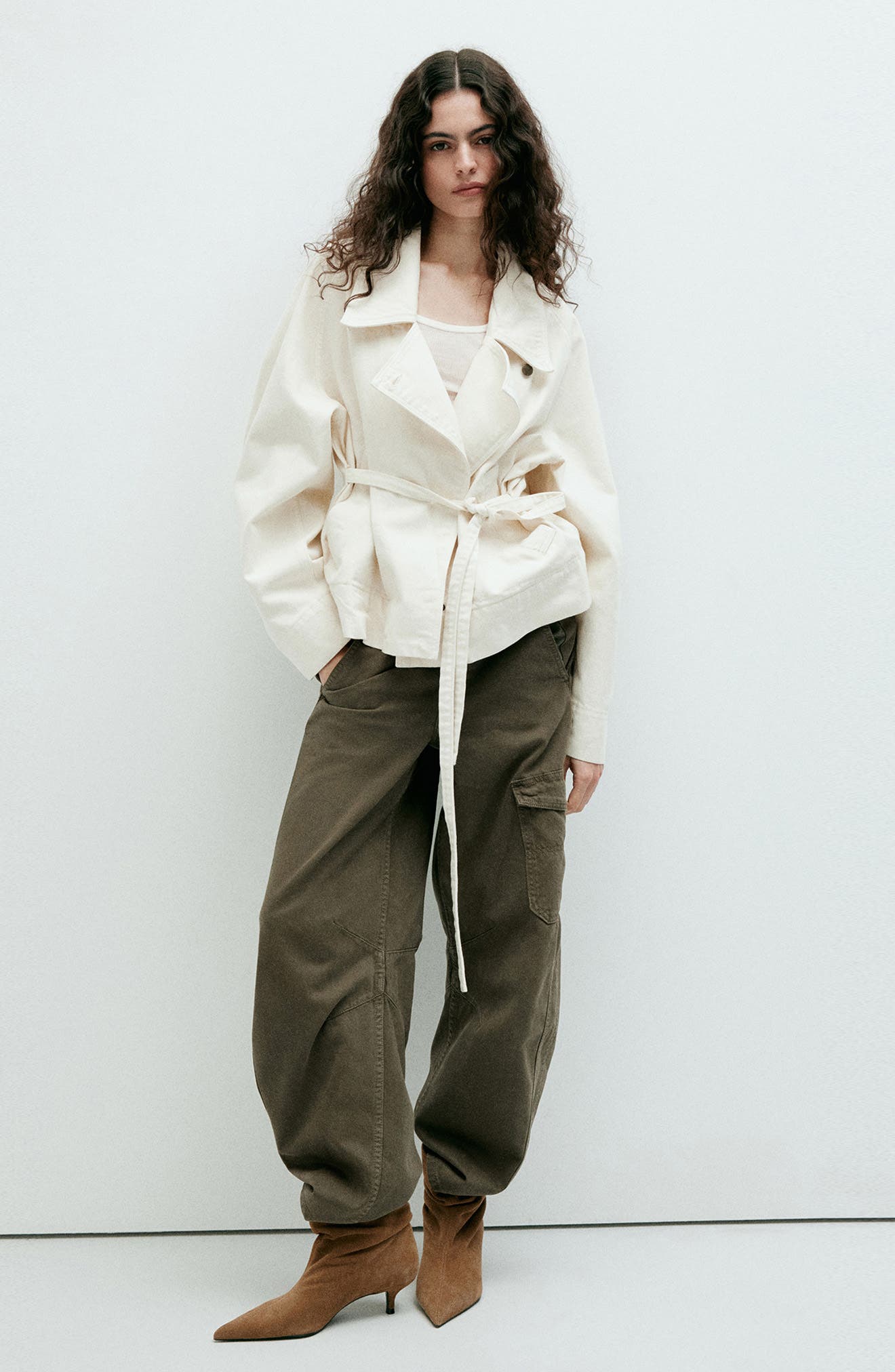MANGO Barrel Leg Cargo Jeans (Women) | Nordstrom