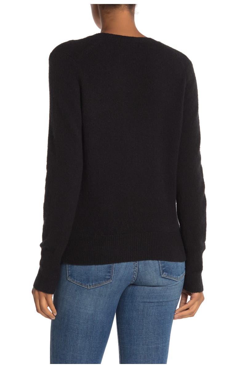 Madewell Faux Wrap Pullover Sweater, Alternate, color, 