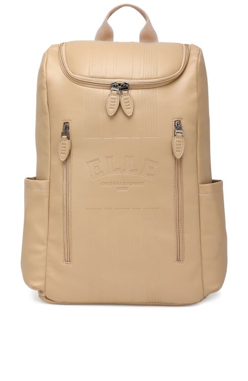 Elle Roamer 22l Vegan Leather Backpack In Brown