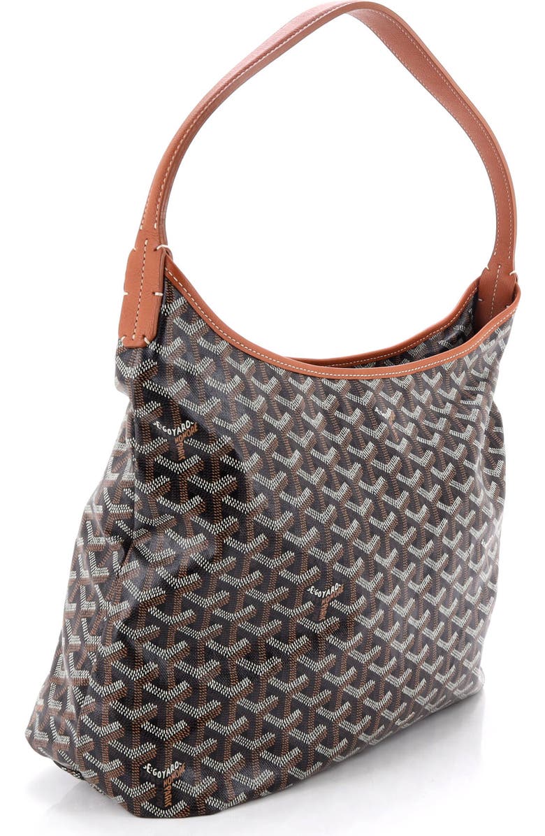 Pre-Owned Goyard Boheme Hobo Coated Canvas, Alternate, color, Brown
