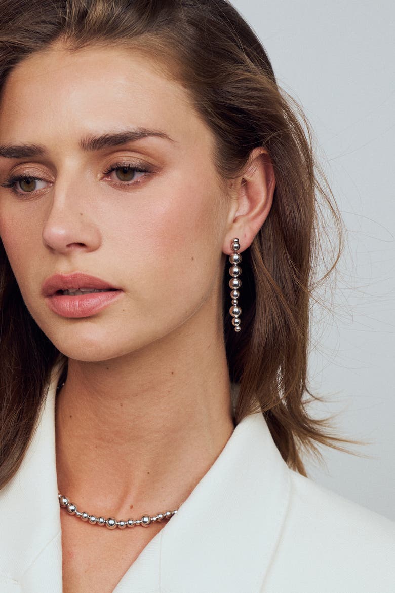 Earrings Bormio Lungo, Alternate, color, 925 Sterling Silver