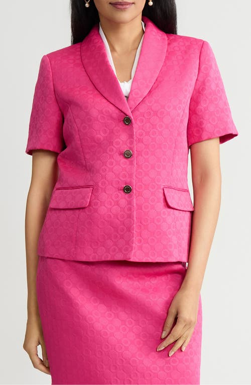 Kasper Short Sleeve Blazer In Pink