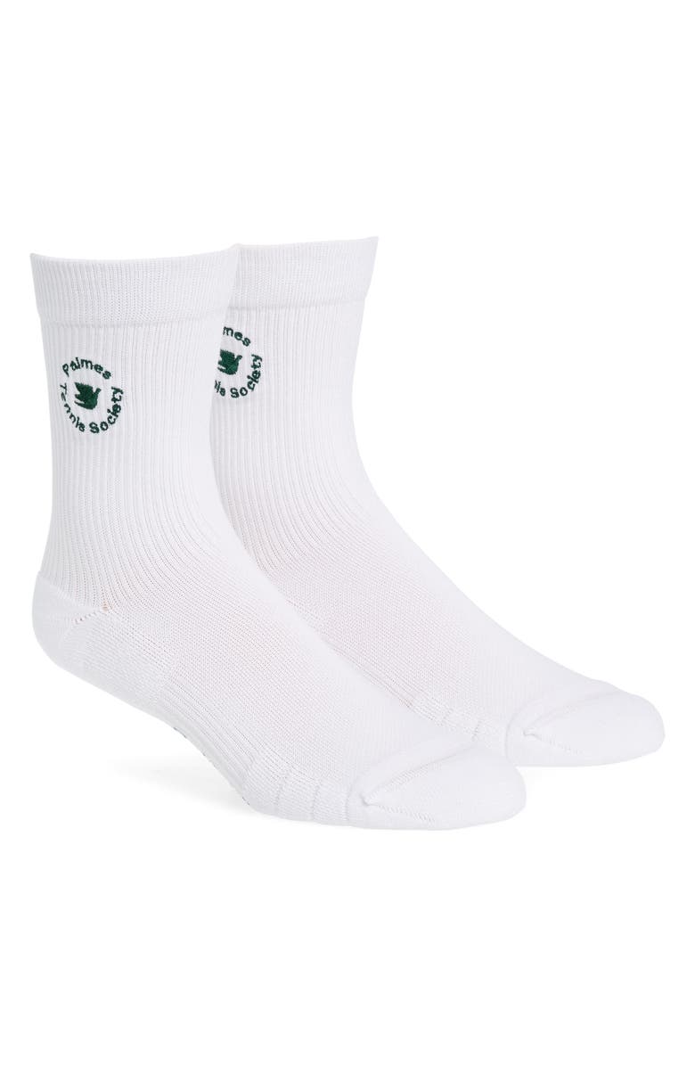 PALMES 2-Pack Logo Embroidered Crew Socks, Main, color,