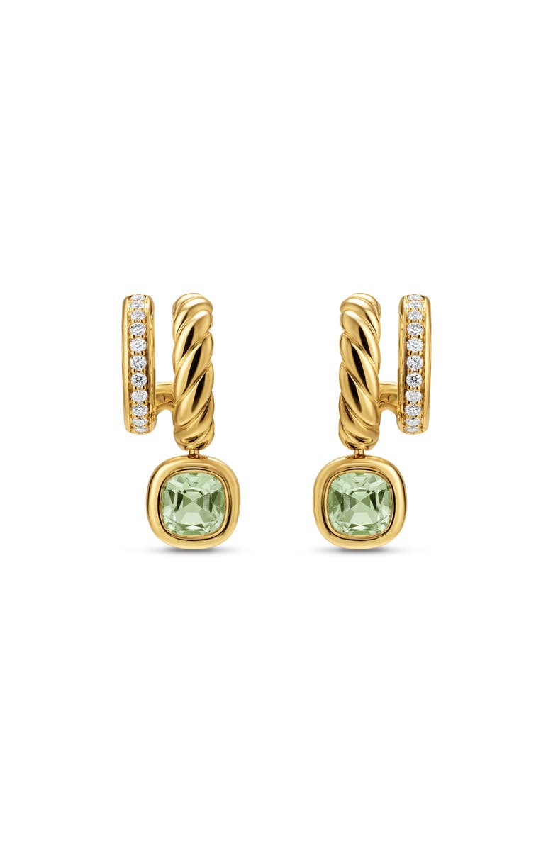 David Yurman Mercer<sup>®</sup> Color Two-Row Drop Earrings, 19.5mm, Main, color, Prasiolite
