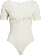 Good American Twist Front Jersey Bodysuit