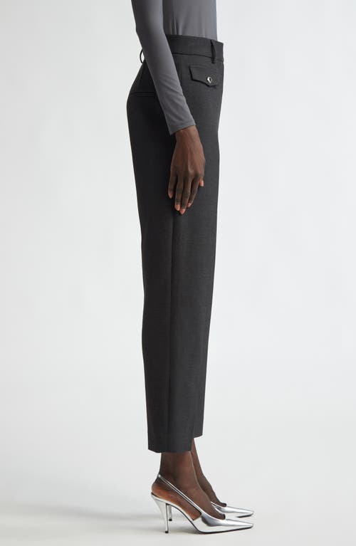 St John Double-face Luxe Ponte Straight-leg Pants In Dark Heather Grey