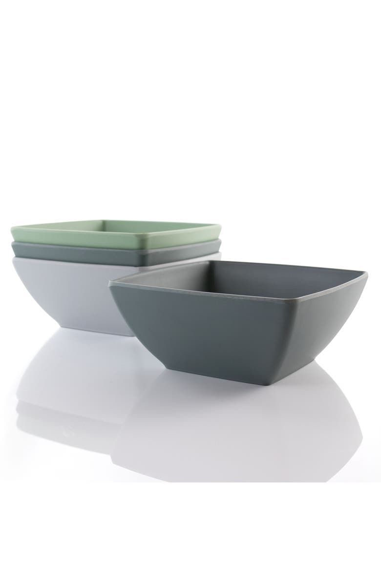 Gibson Home Grayson 4 Piece 6 Inch Melamine Bowl Set, Alternate, color, Assorted