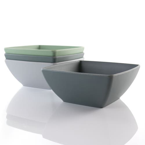 Gibson Home Grayson 4 Piece 6 Inch Melamine Bowl Set In Green